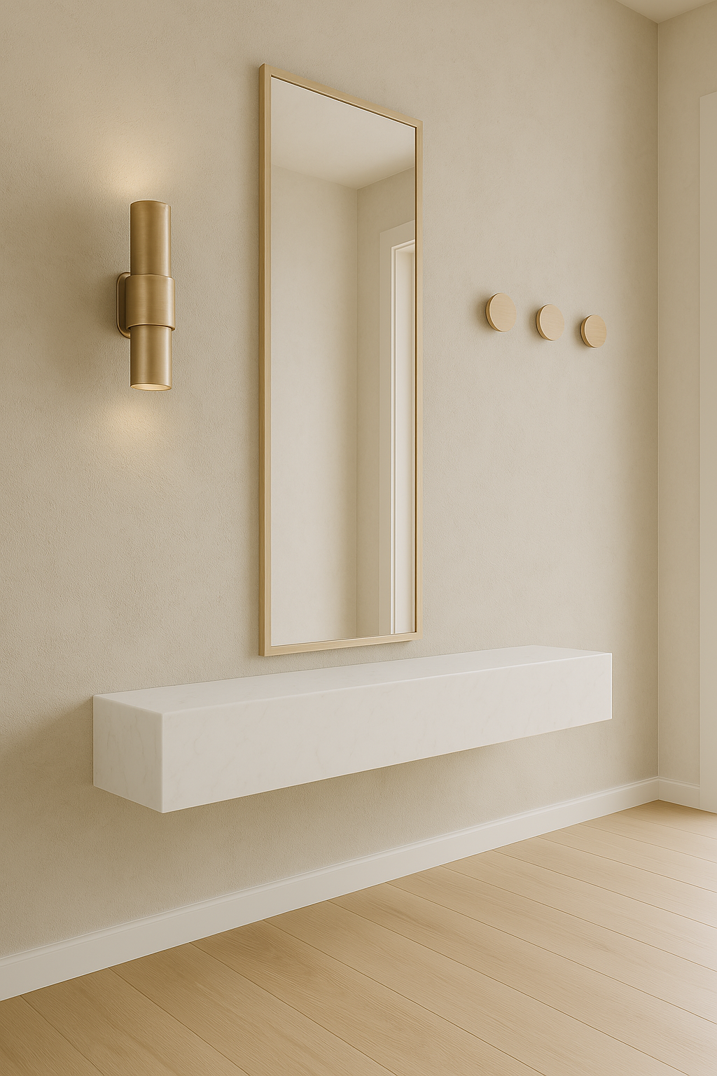 TV plank / Hal plank op maat - Durasein solid surface