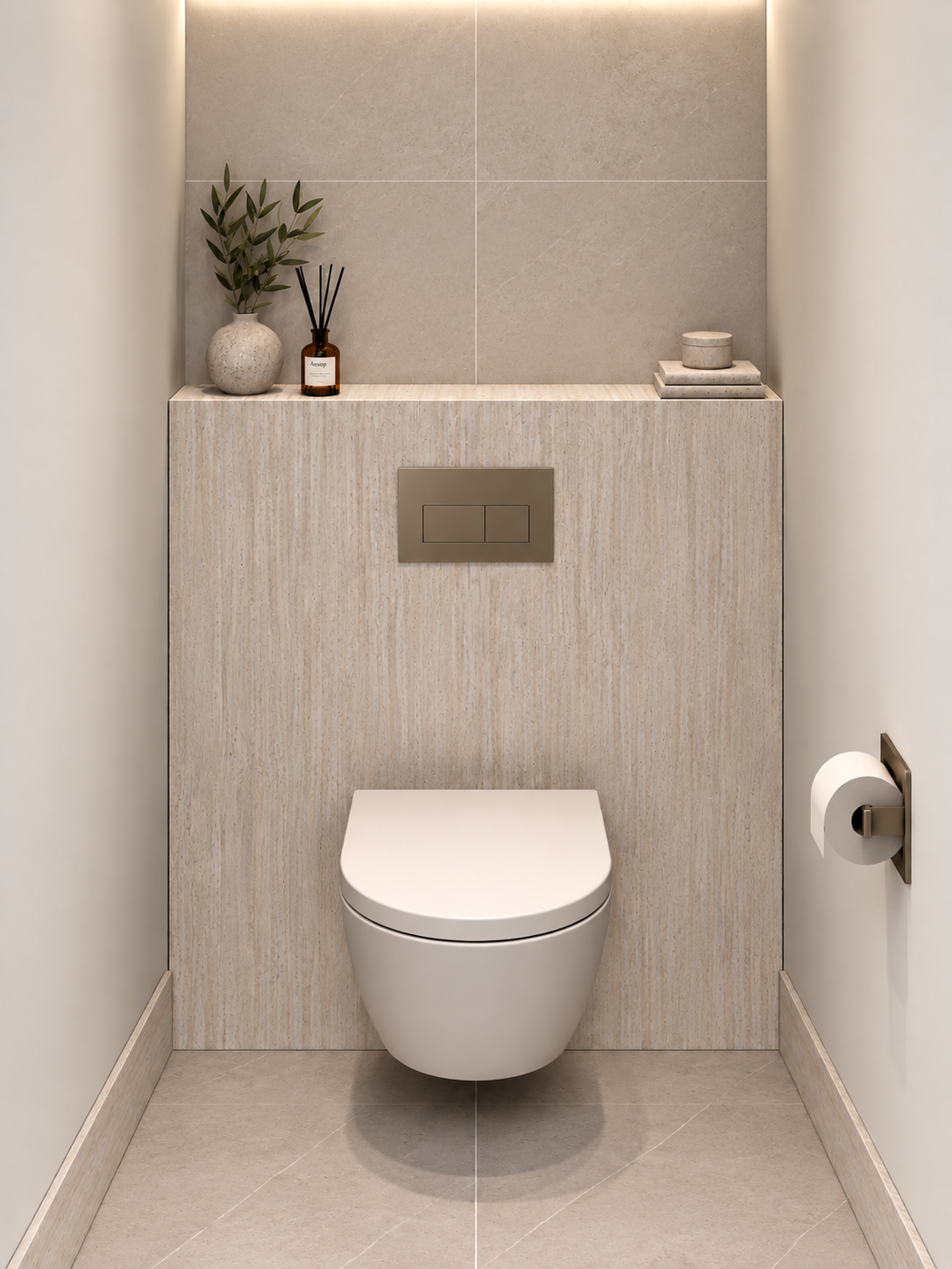 Toilet achterwand - Solid surface