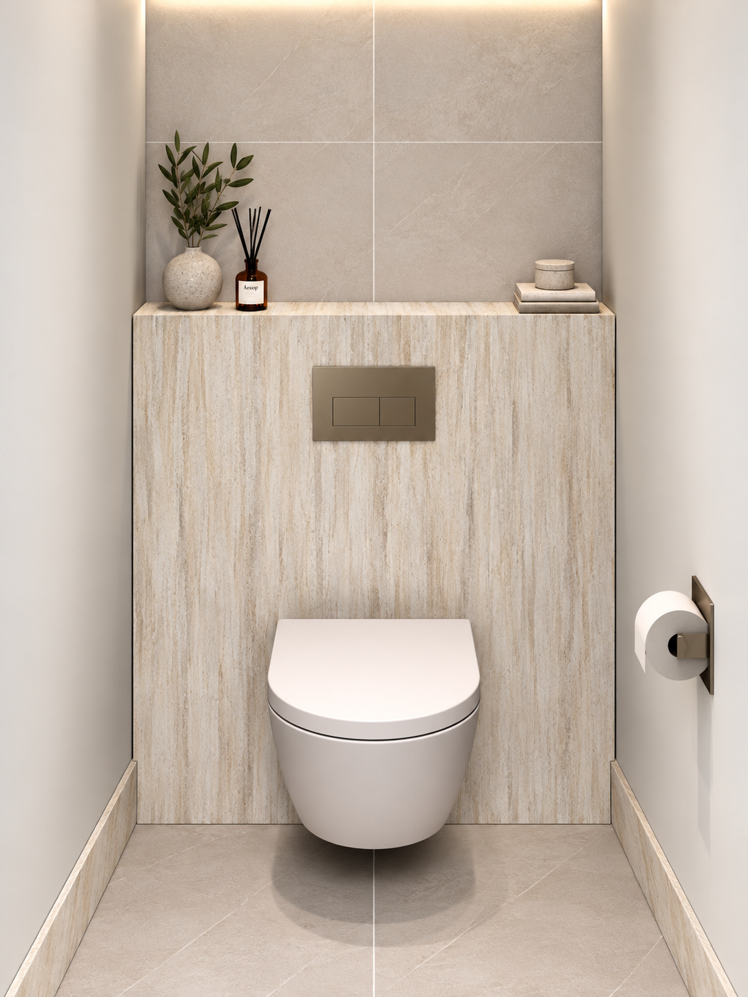 Toilet achterwand - Solid surface