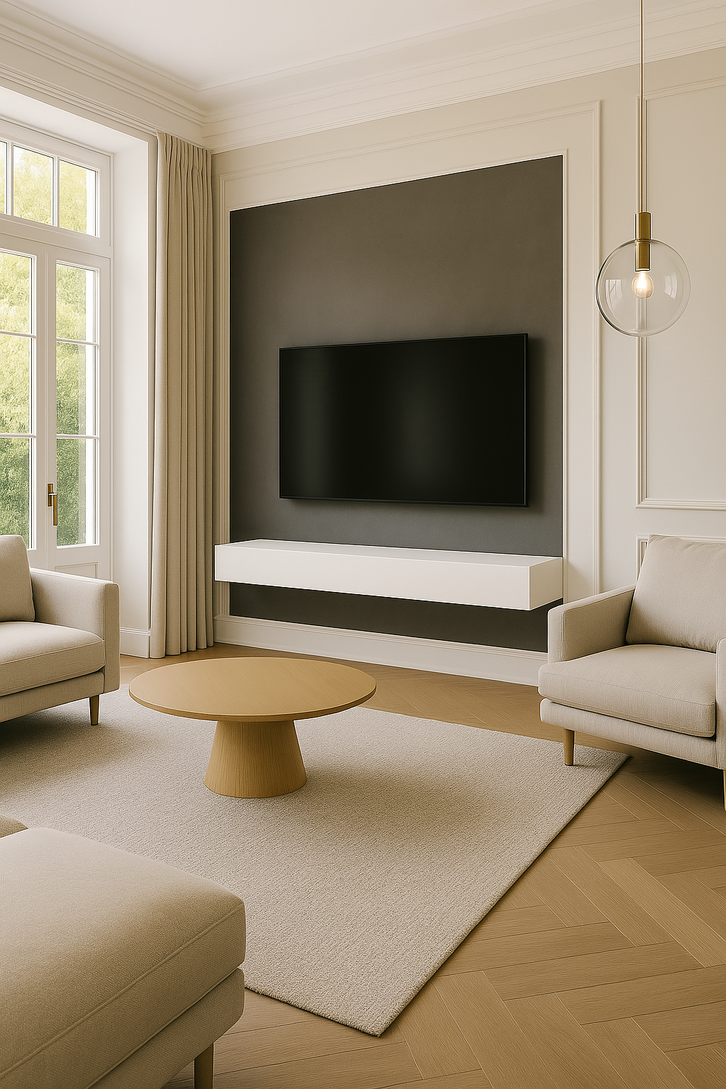 TV plank / Hal plank op maat - Durasein effe kleur