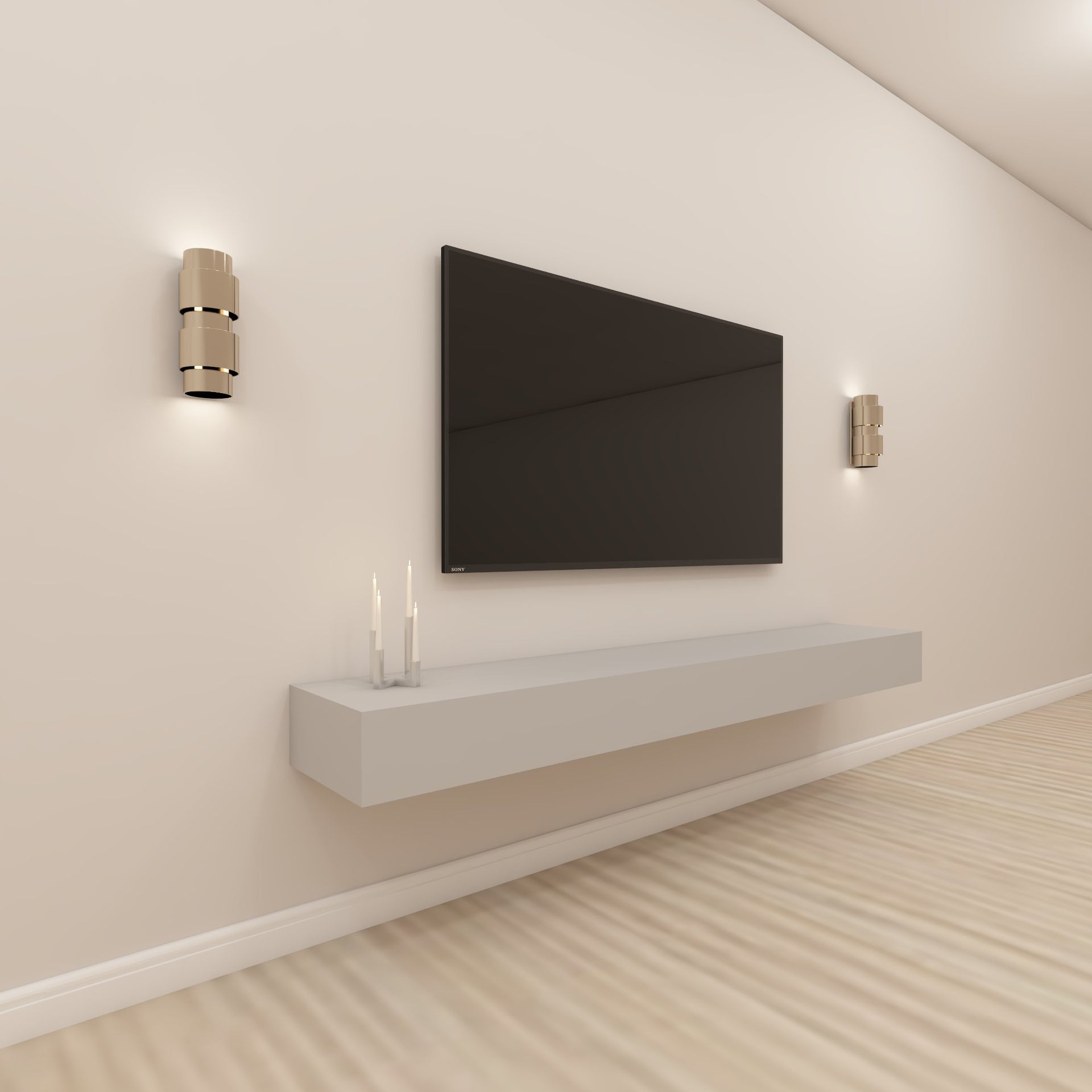 TV plank / Hal plank op maat - Durasein effe kleur
